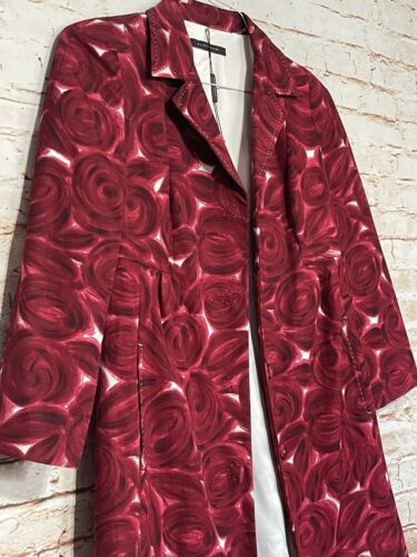Nuevo con etiquetas Abrigo Elie Tahari Mujer Abigail Tokyo Rosa XS Minorista $578 Forrado Algodón (k) - Imagen 2 de 8