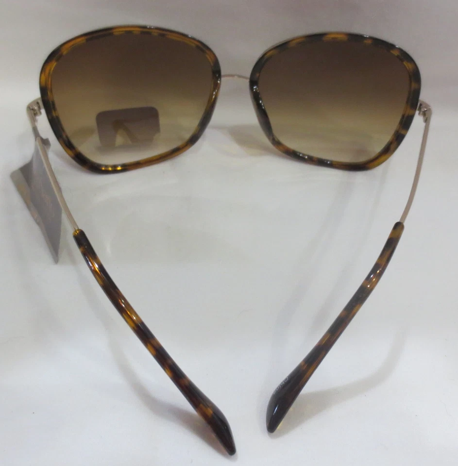 Franco Sarto女式棕色龟壳设计师椭圆形太阳镜 — 第 4/4 张图片