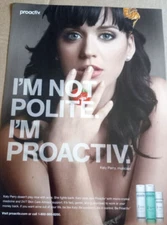 2010 KATY PERRY - print ad for Proactiv skin care beauty face Advertising page