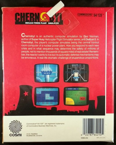 Chernobyl Nuclear Power Plant Simulation Commodore 64 C64 (1987) Cosmi Sealed - Picture 2 of 4