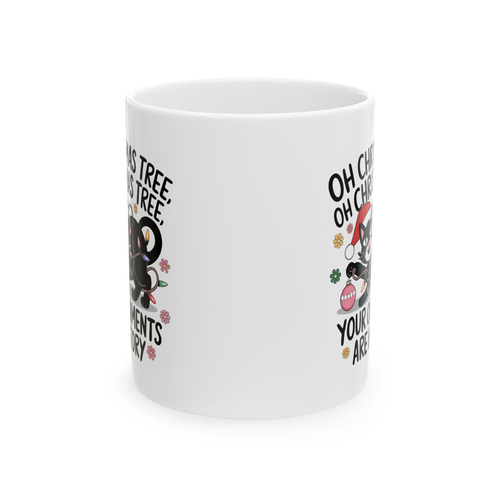 Christmas Cat Mug Funny Holiday Cat Lover Gift Ornaments Coffee Cup 11 oz - 第 5/5 張圖片