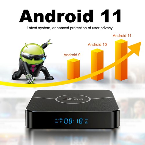 Smart TV BOX X98 Plus Android 11.0 Quad Core WIFI Network Media Player I9Q4 - Picture 25 of 45
