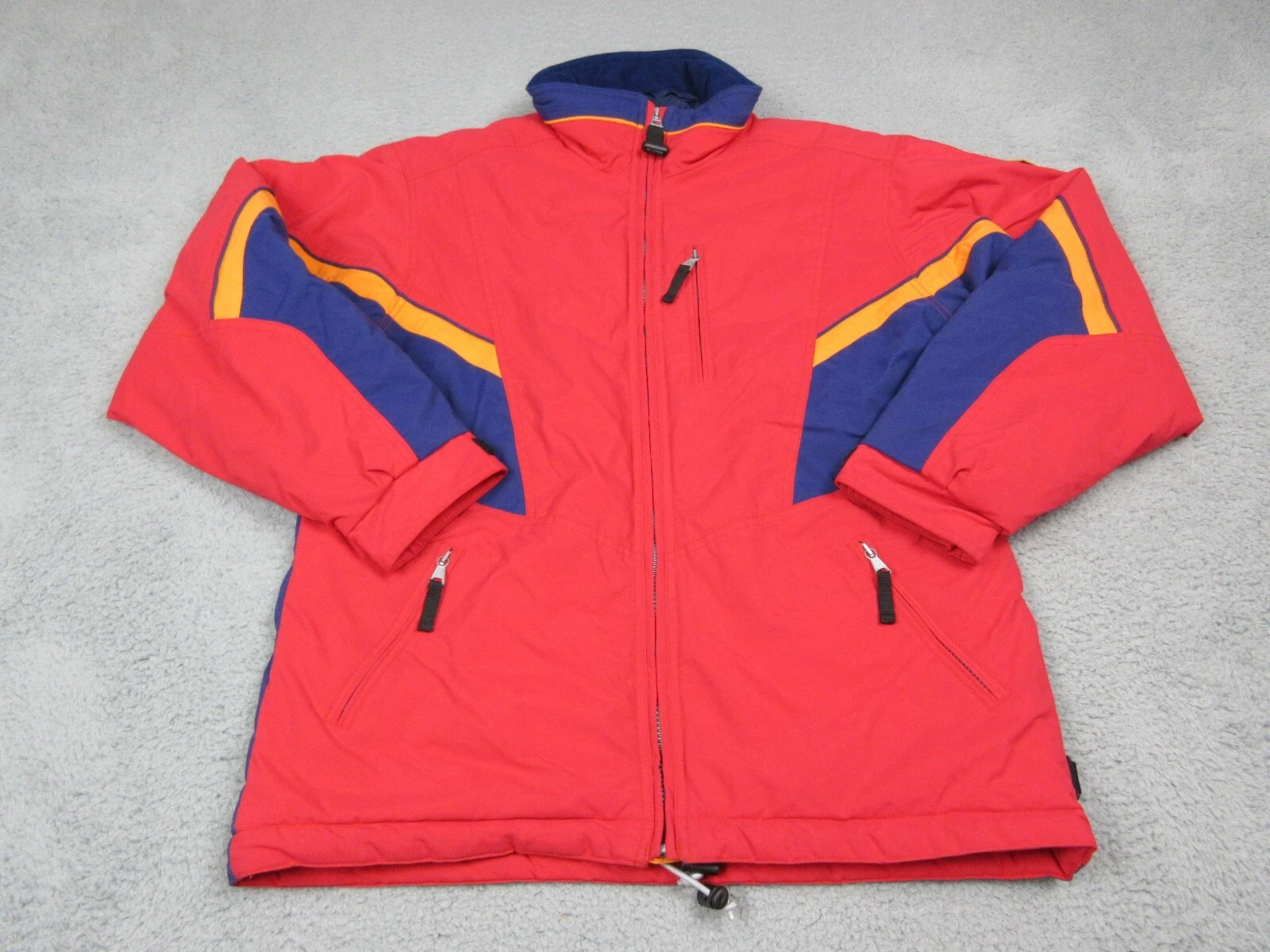 Obermeyer Jacket Boys 18 Red Full Zip Ski Logo Winter Outdoors Coat Youth Kids