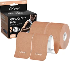 Ckeep Kinesiology Tape, Uncut 2 Rolls, Original Cotton Elastic Premium Athletic 