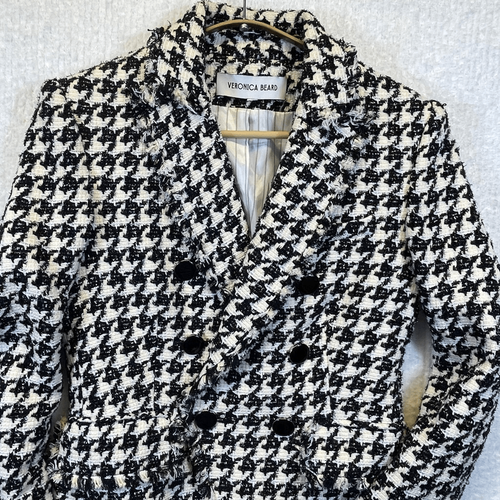 Chaqueta Veronica Barba Negra Blanca Pata de Gallo Miller Dickey Pequeña - Imagen 3 de 14