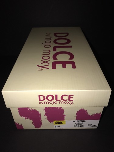 DOLCE by Mojo Moxy W. SIMBA Beaded Sz 8 M Sandals Cognac Brown - Picture 11 of 12