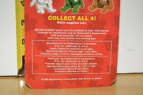 RARE TY "MAPLE THE BEAR"-Vintage McDonalds Beanie Baby w/errors & ODDITIES! - Picture 6 of 6
