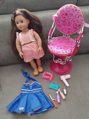 Our Generation Puppen Konvolut - Original Outfits & Extras Stuhl Outfit 