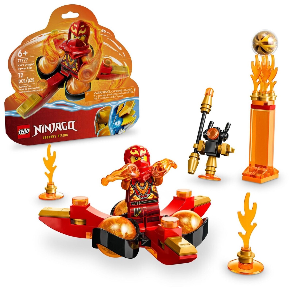LEGO Ninjago Kai's Dragon Power Spinjitzu Flip 71777 - NEW