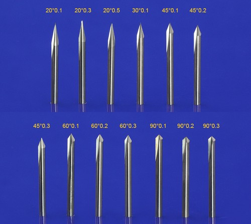 10pc 4mm x20° x 0.4mm double straight flute sharp tool Engraving CNC router bits - Picture 9 of 9