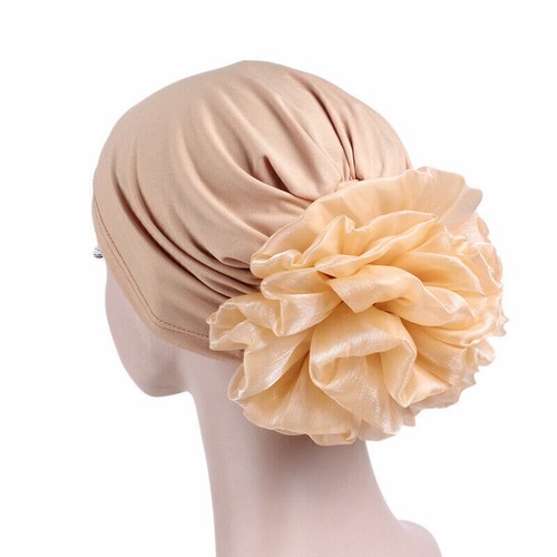 Women Hair Loss Turban Cap Big Flower Muslim Cancer Chemo Beanie Hat Head Cover - Picture 19 of 21