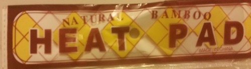 1 Natural Bamboo Heat Pad, Kitchen Decor, Apples, square, approx. 7" x 7" - Picture 4 of 4