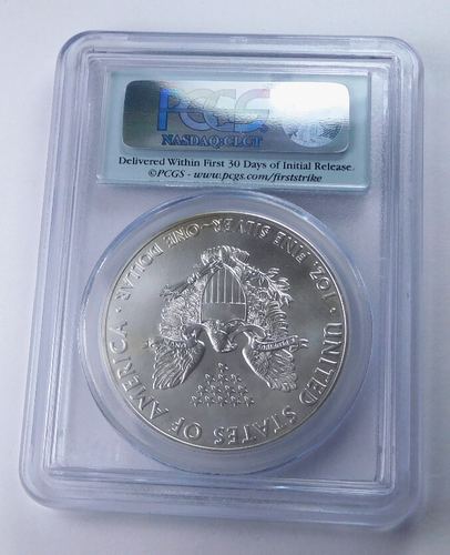 2013-(W) $1 American Silver Eagle PCGS MS 70 First Strike Struck @ WP Flag Label - Picture 2 of 2