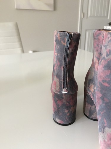 MAISON MARTIN MARGIELA FLORAL SUEDE BOOTS SIZE IT 36.5 US 6/6.5 MADE IN ITALY - Picture 5 of 8