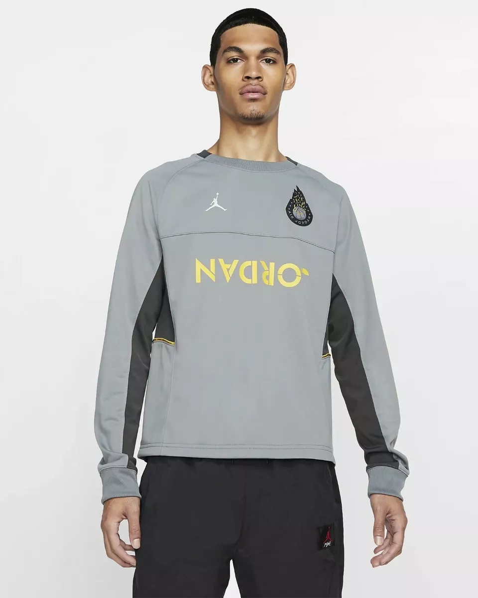 Air Jordan Legacy AJ4 Mens Long Sleeve Top CJ9081 065 Cool Grey