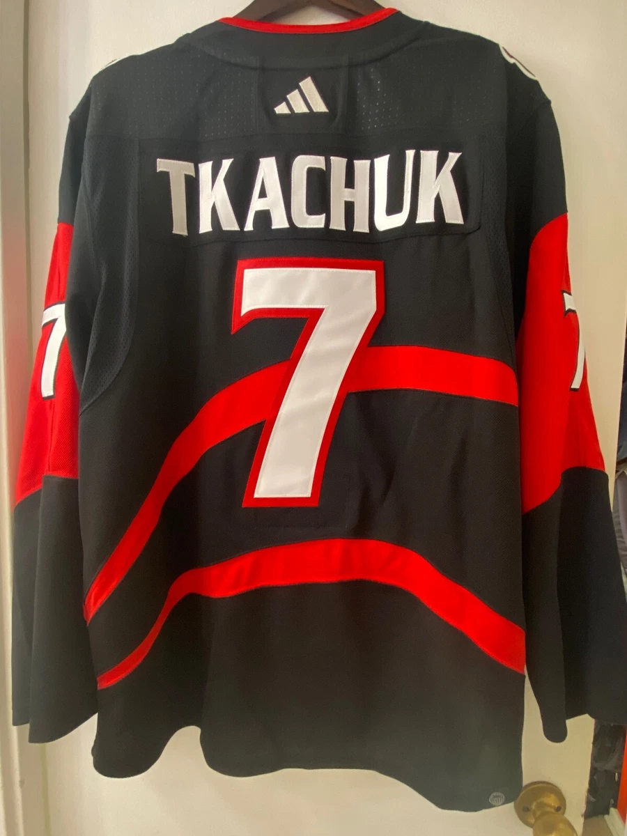 Brady Tkachuk Ottawa Senators Adidas 2022 Reverse Retro Jersey