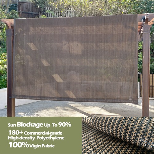 Permeable Pergola Replacement Cover Panel Canopy Shade Cover w/Rod Pockets - Picture 3 of 13