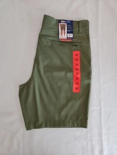32 Degrees Cool Men Twill Tech Performance Stretch Soft Touch Shorts Green Sz 34