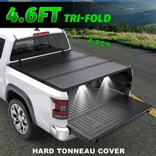 1X 4.5FT 4.6FT Hard Tonneau Cover For 2022-2025 Ford Maverick Truck Bed Tri-Fold