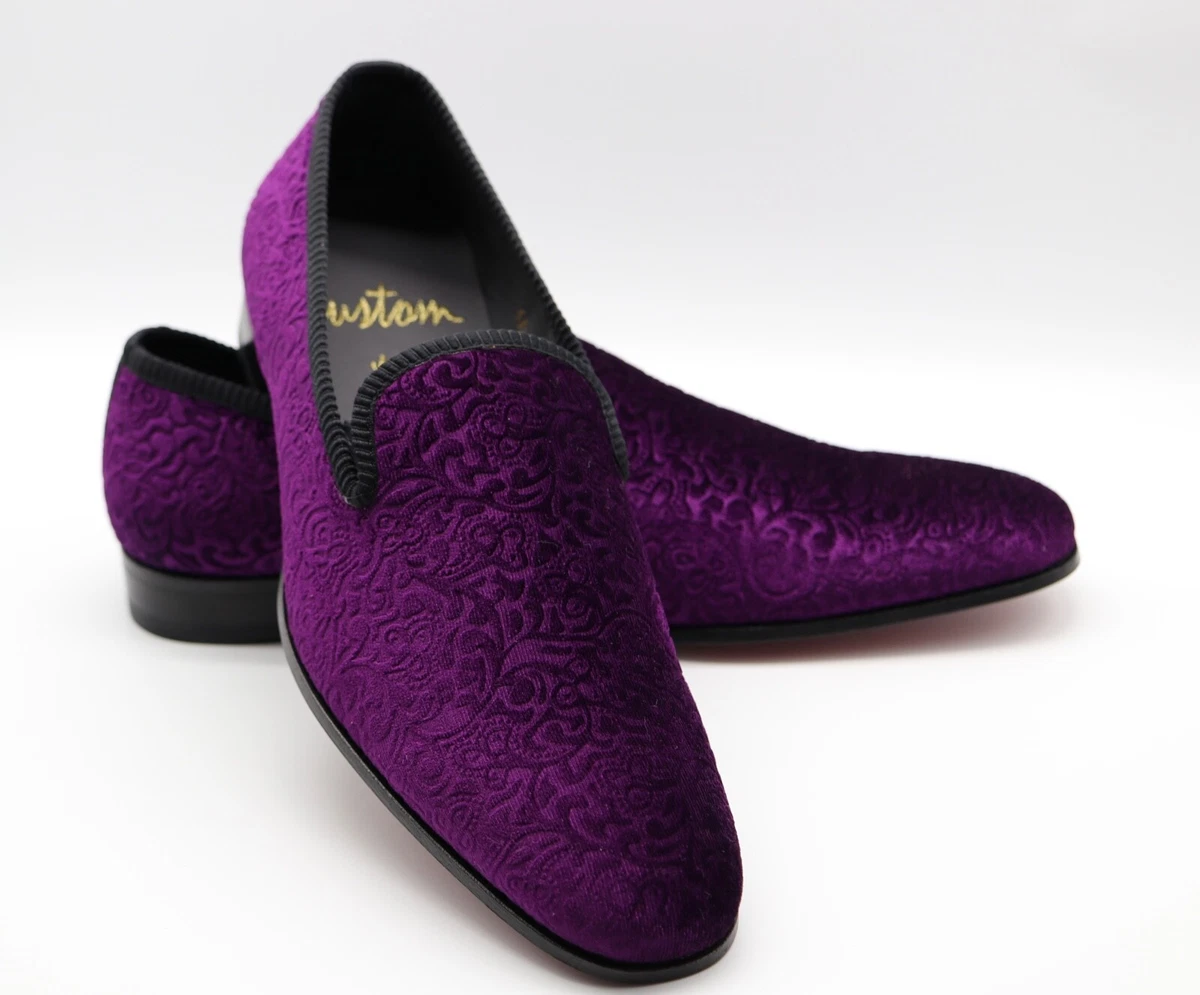 Mezlan Kieran Purple Dress Shoes Marco Di Milano Apricena Purple Caiman Crocodile Dress Shoes  main image 4