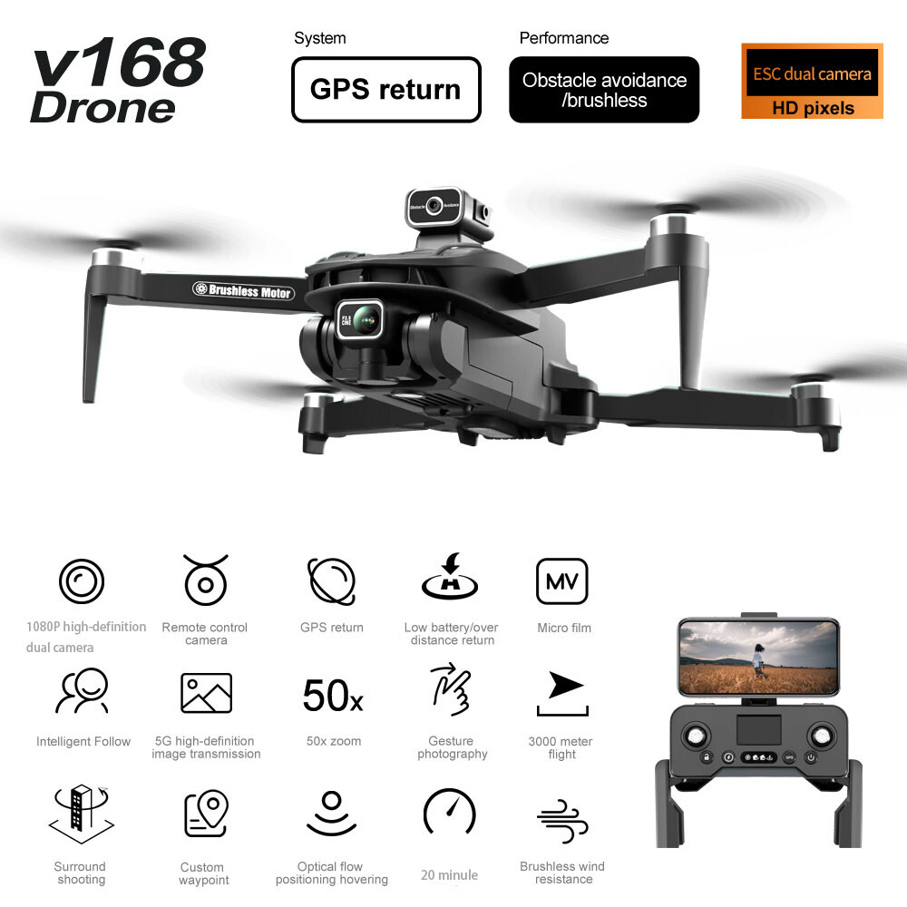 ホビーラジコン 4K Drone GPS Drone with Camera 4K, Under 249g, 45 Mins Flight