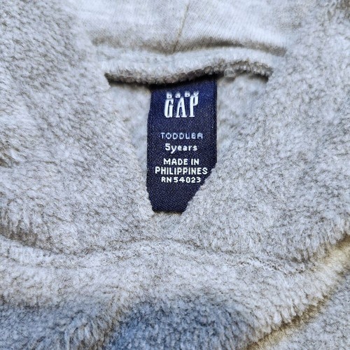 Baby Gap Fleece Hoodie Toddler Size 5 Years EUC - Picture 3 of 3
