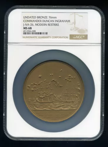 1853 US Mint Medal, Captain Duncan Ingraham U.S.Navy, NGC MS68