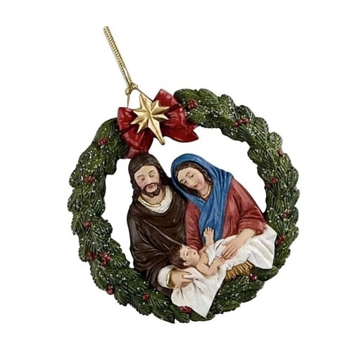 Nativity Scene Christmas Wreath Christmas Tree Decoration for Door Living Room - Picture 7 of 8