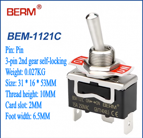 Toggle Switch ON/OFF Heavy Duty E-TEN 15A 250V 2 Terminal Car Boat Waterproof - Picture 22 of 29