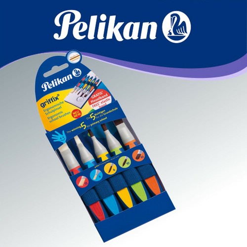 Pelikan griffix Pinsel Schule mit Pinselband, 5er Set - Afbeelding 2 van 3