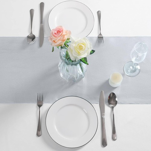 12" x 108" Sequin Satin Table Runner For Christmas Wedding Party Banquet Decor - Picture 68 of 101