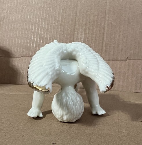 Vntg Set of 4 Ivory & Gold Tumbling Cherubs by Madison Avenue Style: A2182G NOS - Picture 21 of 24