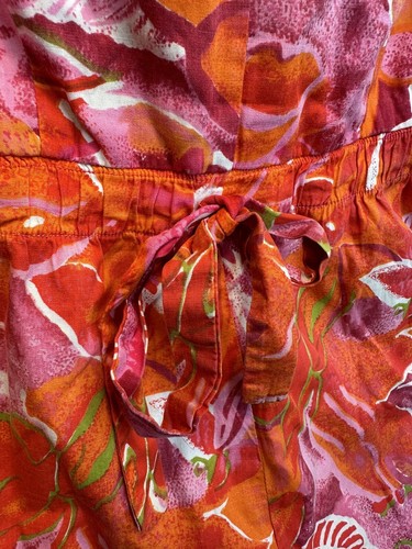 Vtg 1960s Miss Hawaii Pinup Swimsuit Romper Bathing Bombshell Red Pink Floral - Picture 2 of 17