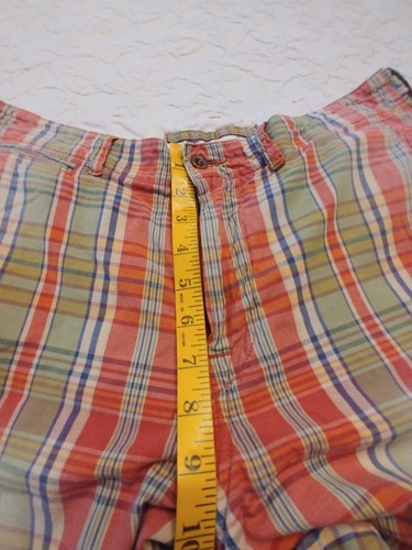 Polo Ralph Lauren Shorts Adult 32 Red Plaid Chino Preppy Vintage USA Mens - Picture 14 of 15