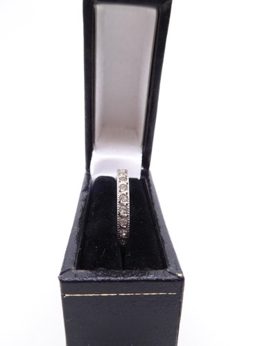Anillo de eternidad de plata Art Deco - pasta antigua - Imagen 9 de 20