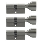 3x Cylindre à Bouton 60mm 30/30 + 5 Clé Zylinder Château S'Ouvrant avec la Même