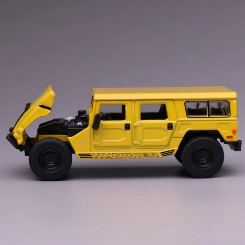 Modelo 596 escala 1/64 Hummer H1 amarillo diecast coche modelo juguete regalo nuevo en caja - Imagen 2 de 5