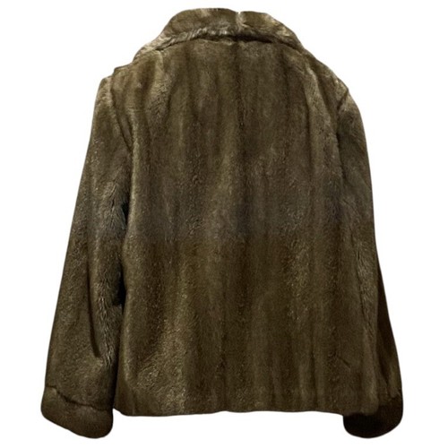 Astraka Faux Fur Coat Jacket Brown Size M - Picture 3 of 9