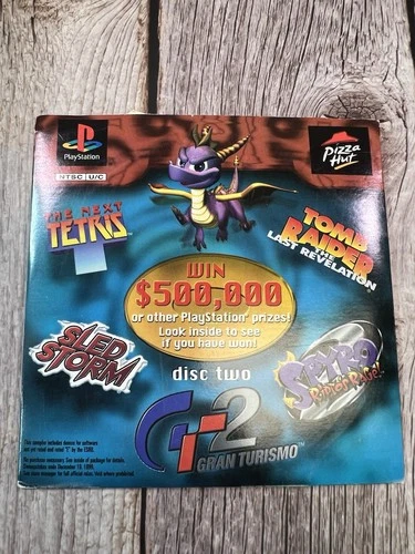 PlayStation Pizza Hut Disc Two Demo Sampler Spyro Tomb Raider Tetris