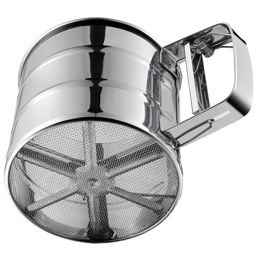 Flour Sifter, Stainless Steel Sifter for Baking, Double Layer Fine Mesh Bakin...