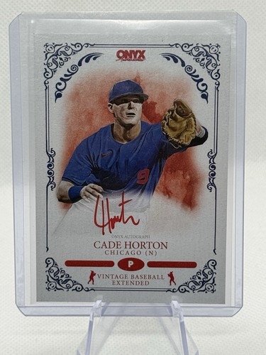 2022 Onyx Cade Horton Vintage Baseball Extended Red Auto Prospect Chicago Cubs