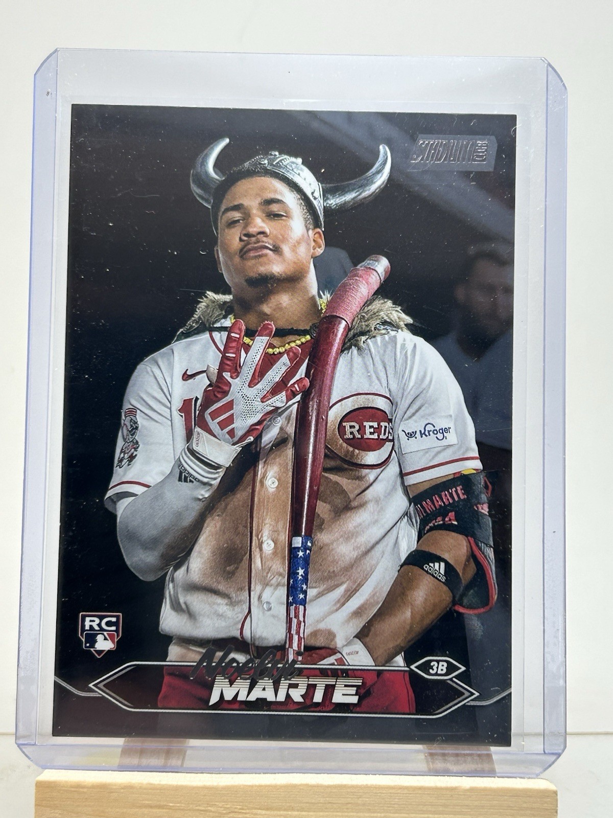 2024 Topps Stadium Club Black Foil NOELVI MARTE RC! #13 Cincinnati Reds