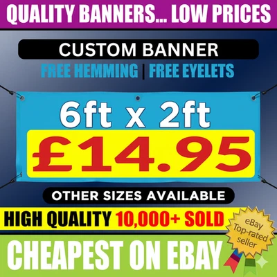 BEST-BUY-222 Personalised Banners Outdoor/ Indoor Custom Printed Advertising Banner Sign