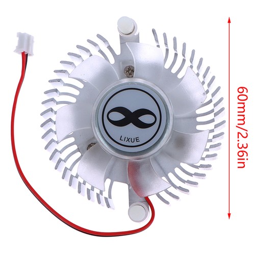 55mm Aluminum Heatsink And 12V Fan Combination Radiator Round Cooler Silent Fan - Photo 3/12