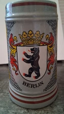 GERZ Berlin Coat of Arms Stoneware Beer .5L Litre Stein Western Germany