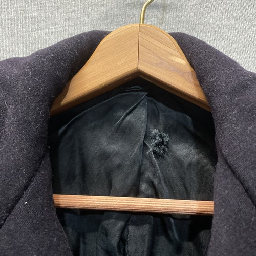 Vintage US Navy Wool Pea Coat Size 38 R Dark Blue Kersey Double Breasted - Bild 7 von 11