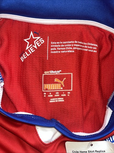 Chile National Team 2014 Puma Football Soccer Shirt Jersey Red Mens sz M NWT - Picture 12 of 15