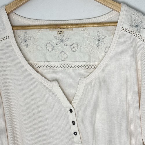IDYLLWIND Miranda Lambert Waffel Henley Thermo Shirt Western Boho Neutral Gr. XL - Bild 7 von 23