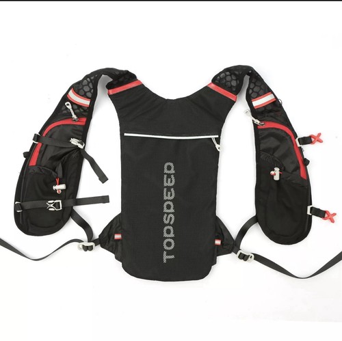 Unisex Top-Speed Red Black Running Vest Jacket - Picture 2 of 11