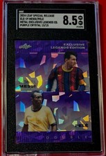 2024 Leaf Metal #ELE-19 Messi / Pele Purple Crystal 13 Of 15 SGC NM-MT+ 8.5